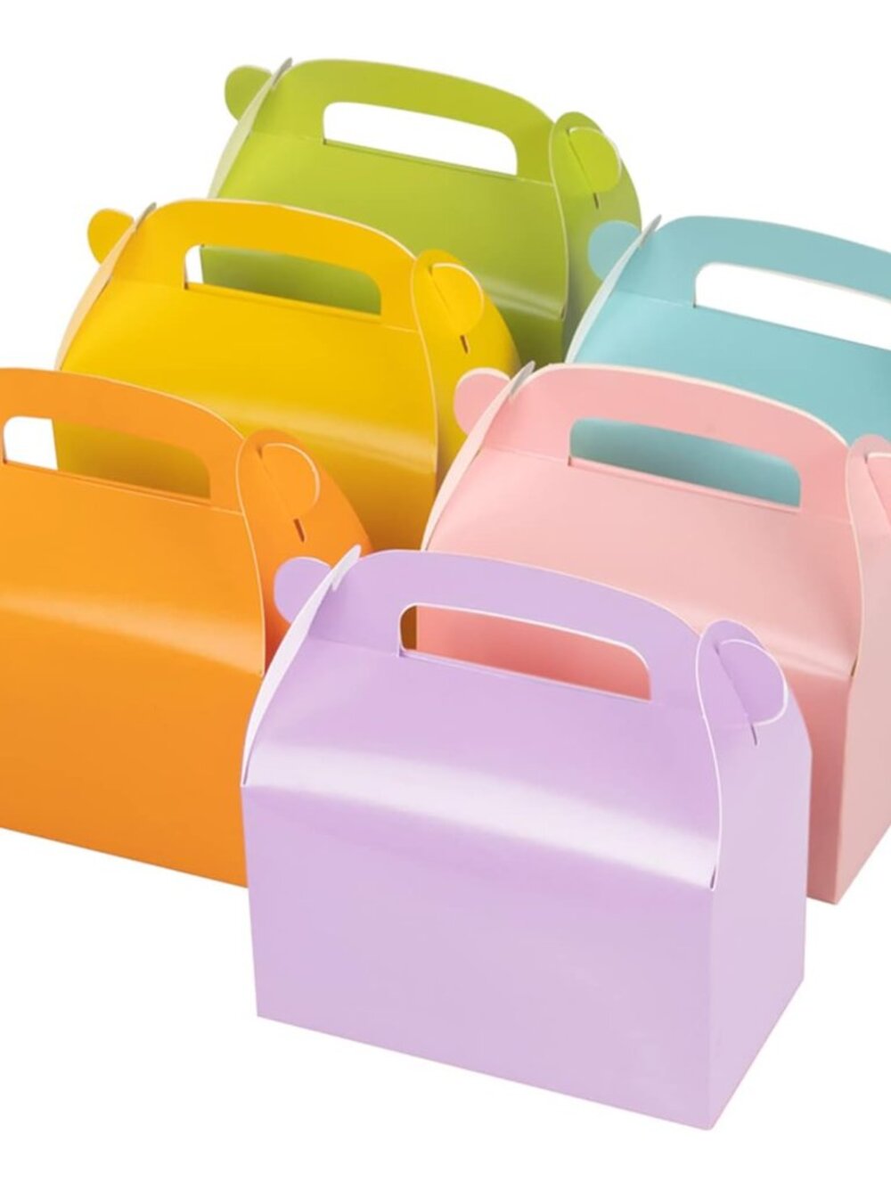 30-Pack Colorful Party Favor Treat Boxes Goodie Gable Paper Box